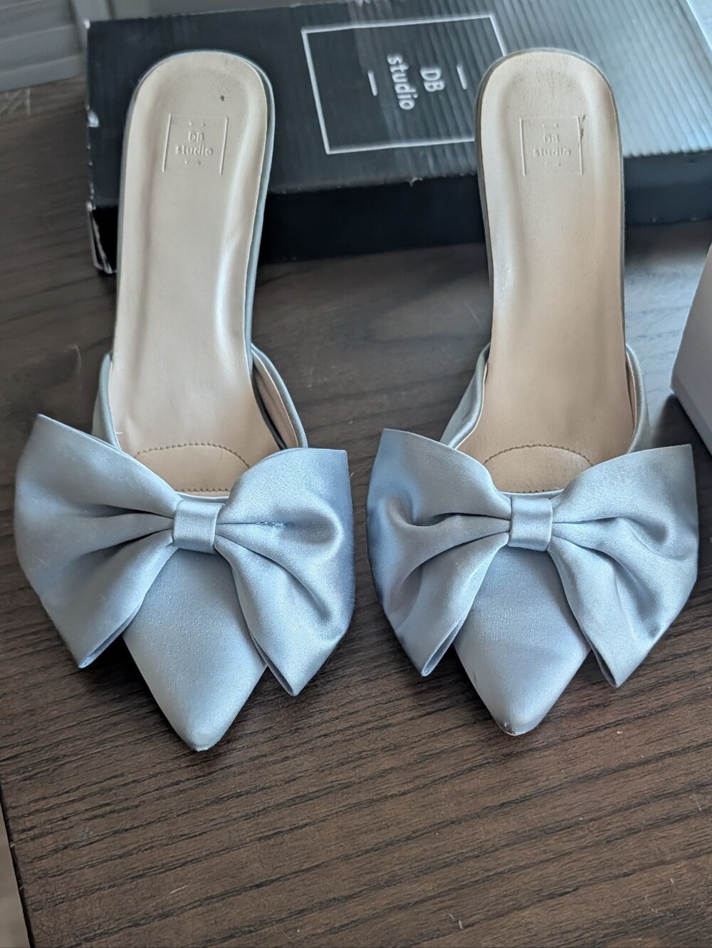 DB Studio Blue Bow Heels 3in